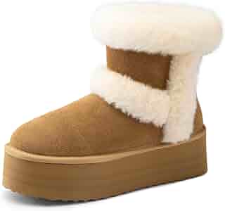 Amazon.com | DREAM PAIRS Winter Platform Fur Boots for Women